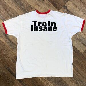 TRAIN INSANE Legendary ED CORNEY Bodybuilder T-SHIRT Men's Size 2XL MR UNIVERSE